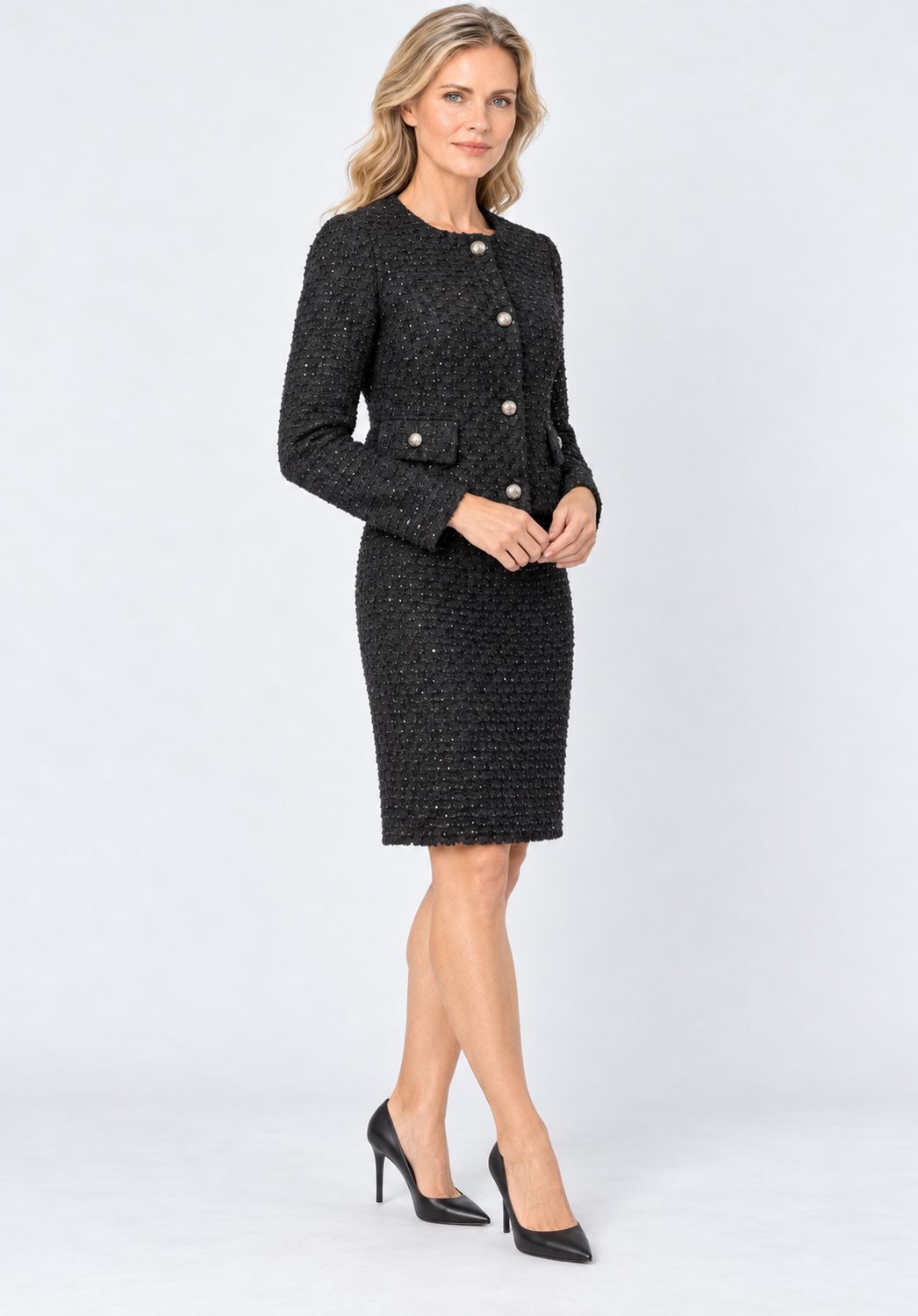 completo tweed giacca e gonna Carla Ferroni 70427 70426