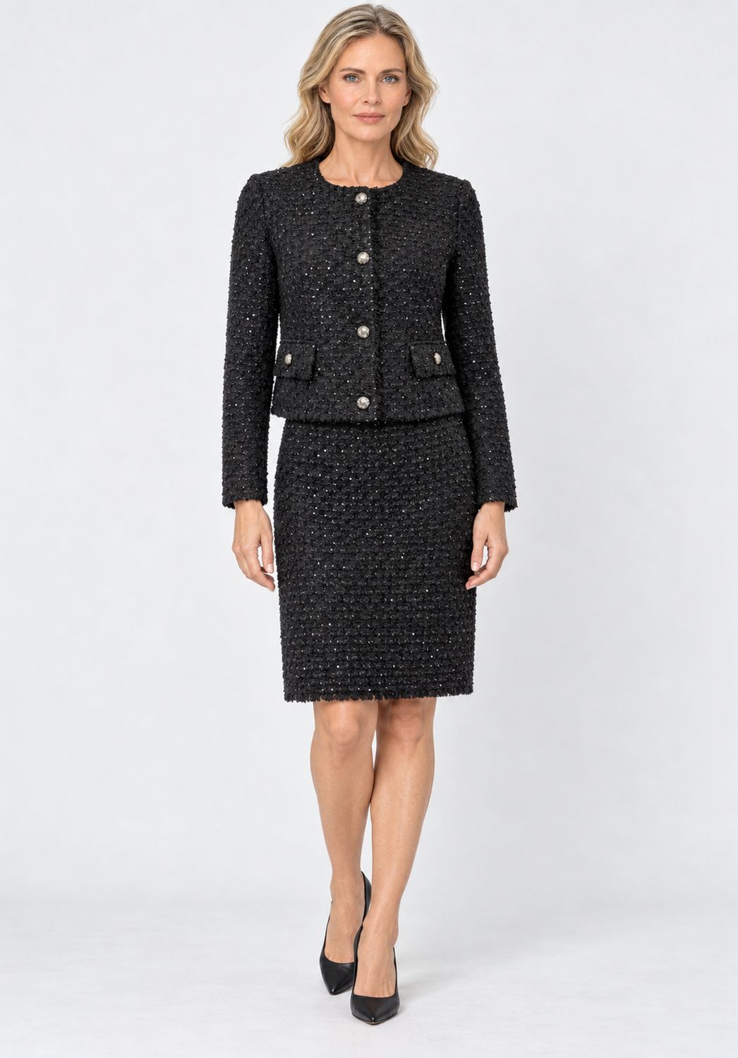 completo tweed giacca e gonna Carla Ferroni 70427 70426