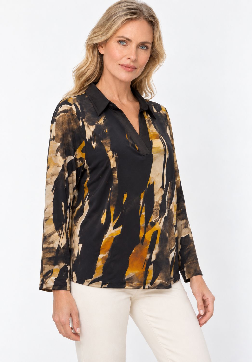 maglia con colletto CURVY Carla Ferroni 50342