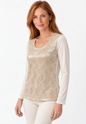 casacca maglia con paillettes Carla Ferroni 50330