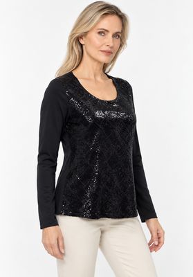 casacca maglia con paillettes Carla Ferroni 50330