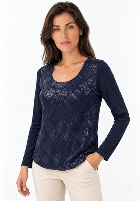 casacca maglia con paillettes Carla Ferroni 50330