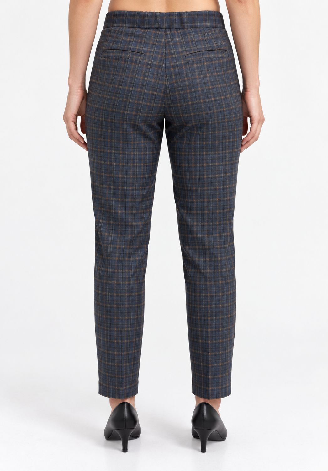 pantalone con elastico in vita 70402 BLU