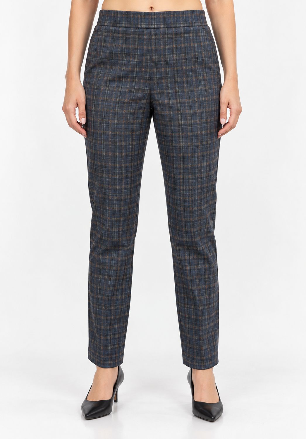 pantalone con elastico in vita 70402 BLU
