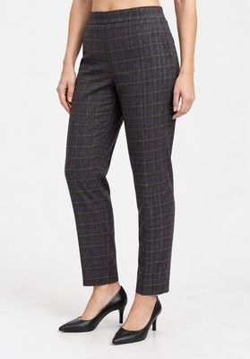 pantalone con elastico in vita 70402 MARRONE