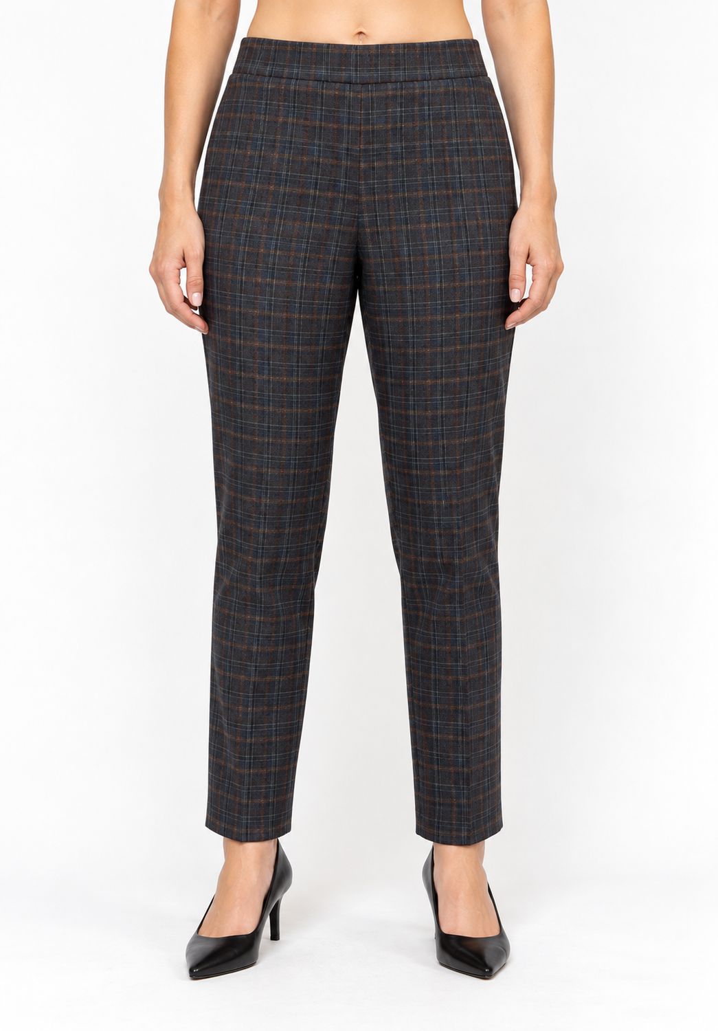 pantalone con elastico in vita 70402 MARRONE