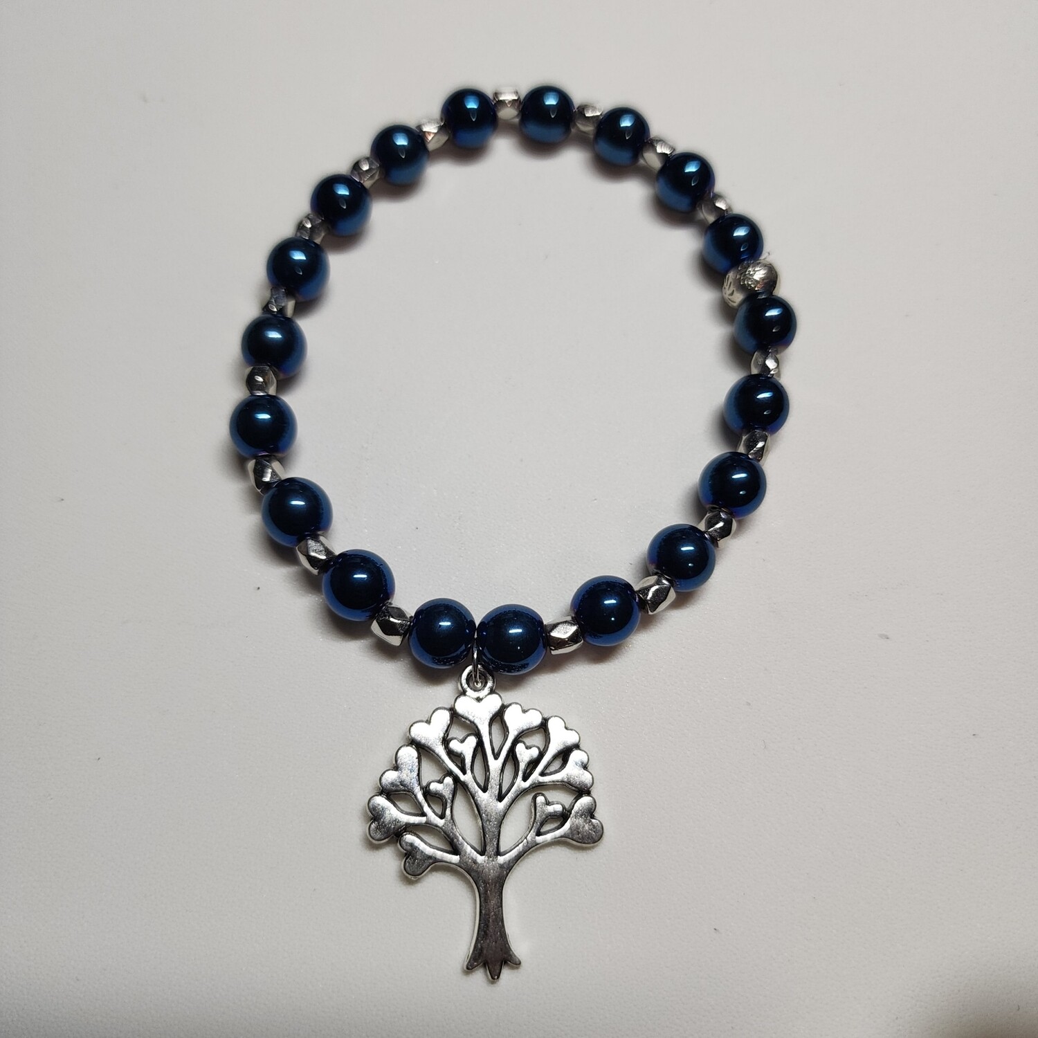 Blue coated hematite 