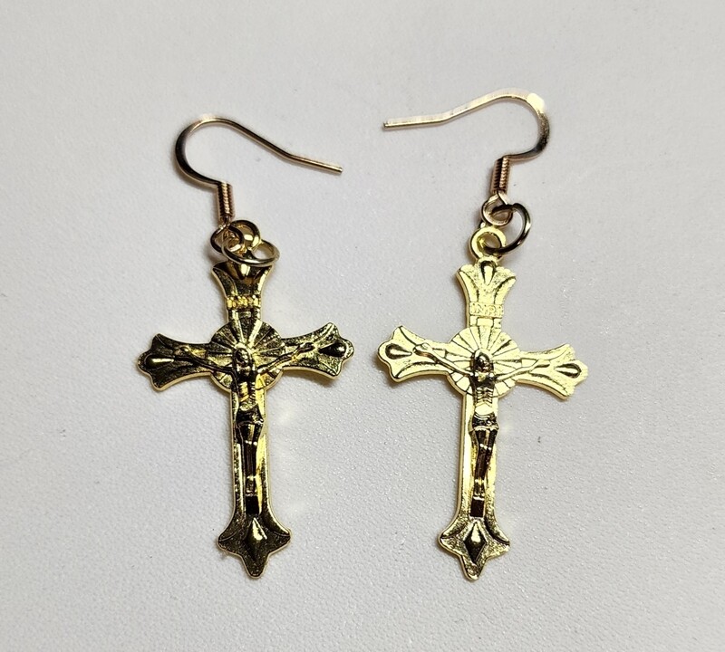Crucifix earrings 