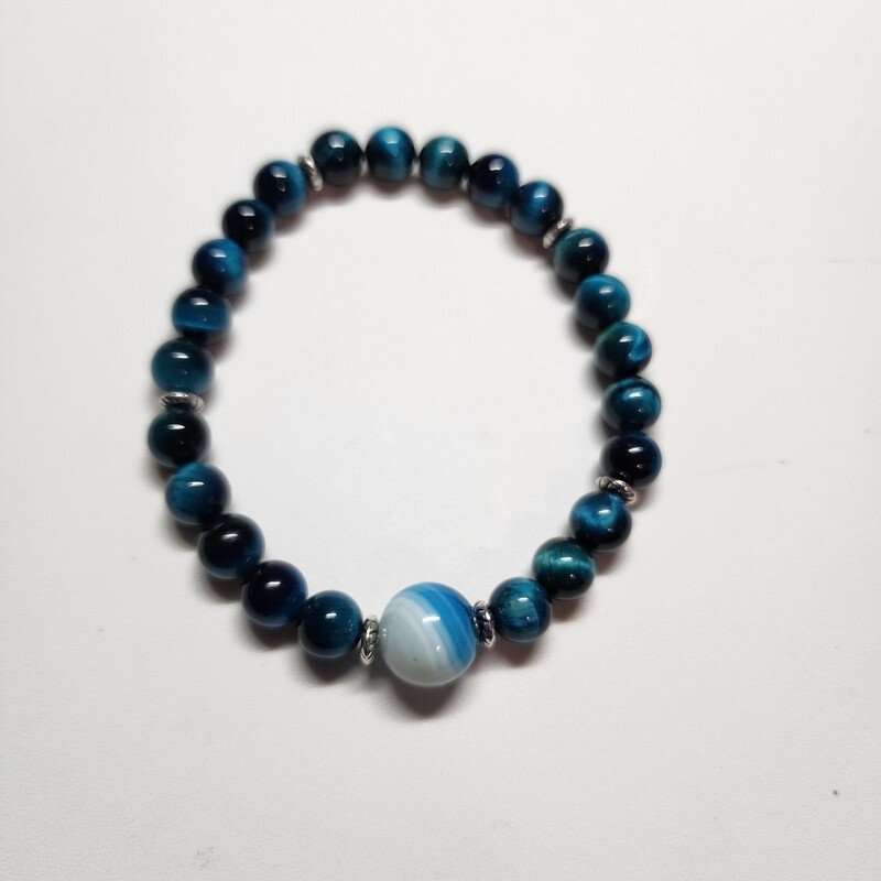 Blue tigers eye bracelet 