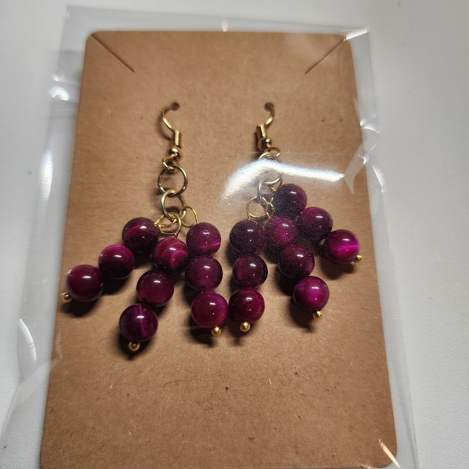 Red jade earrings 