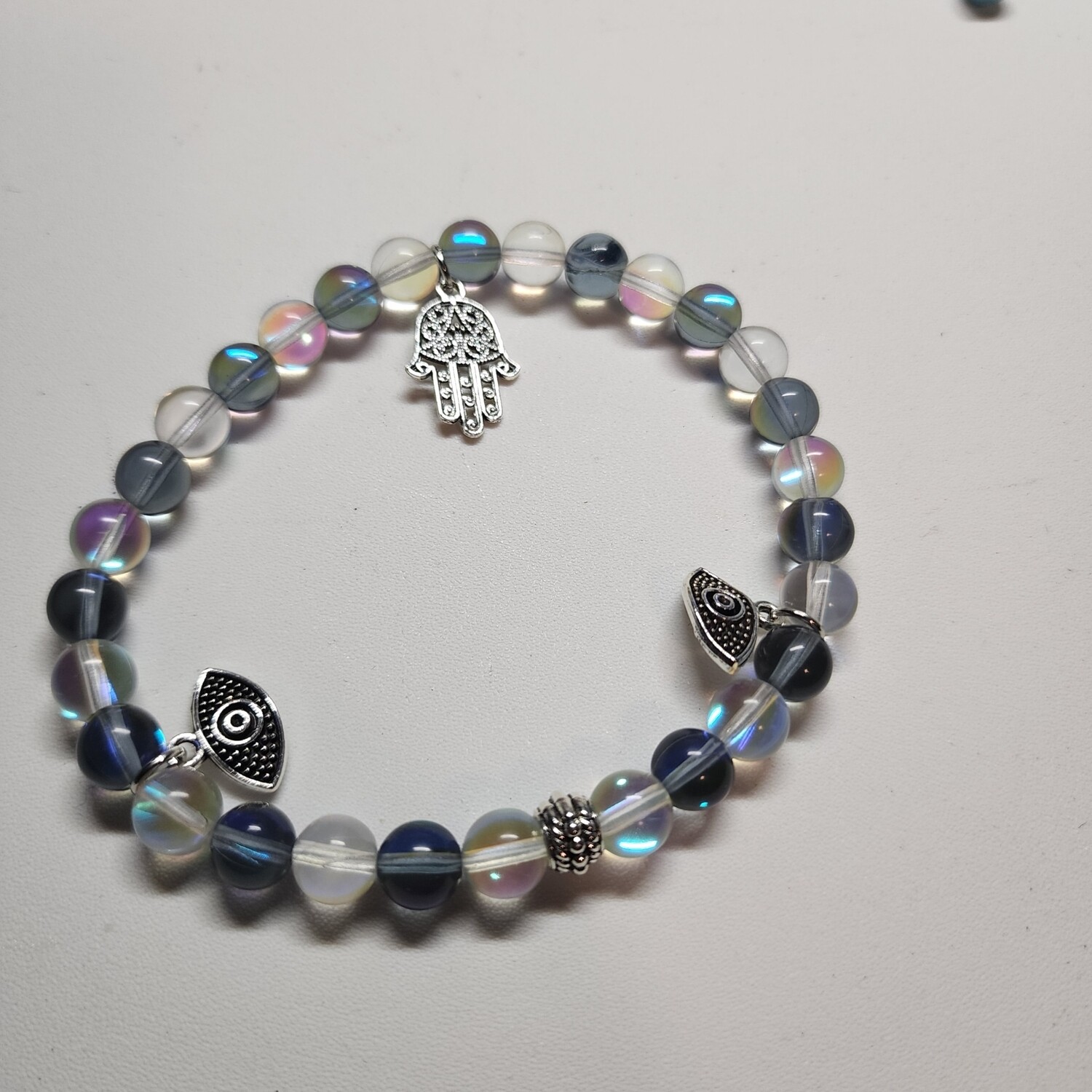 Clear blue with clear anklet