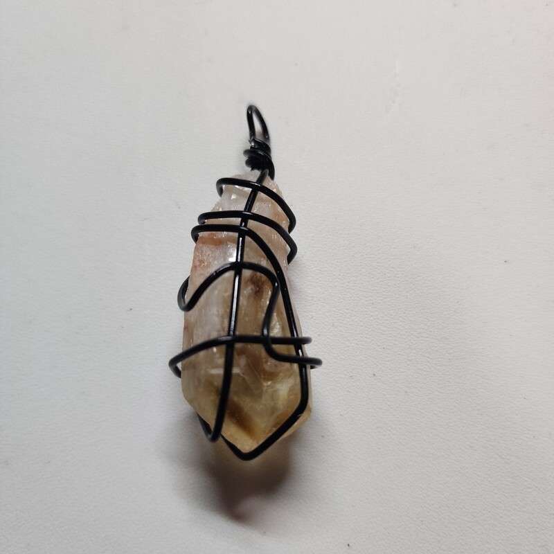 Citrine rough stone wrapped