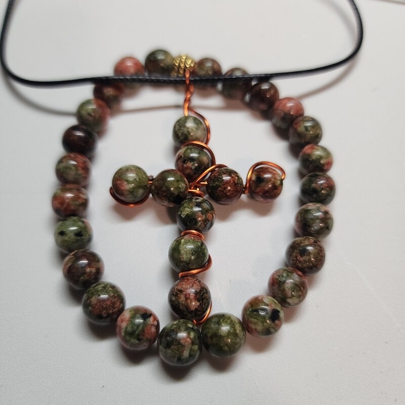 Jade bracelet and cross