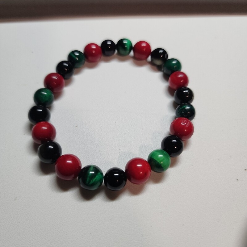 Red jade, obsidian &amp; green tigers eye