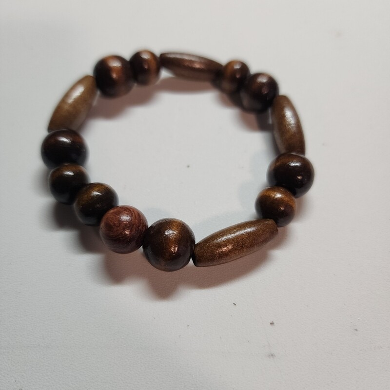 Wooden beaded bracelet