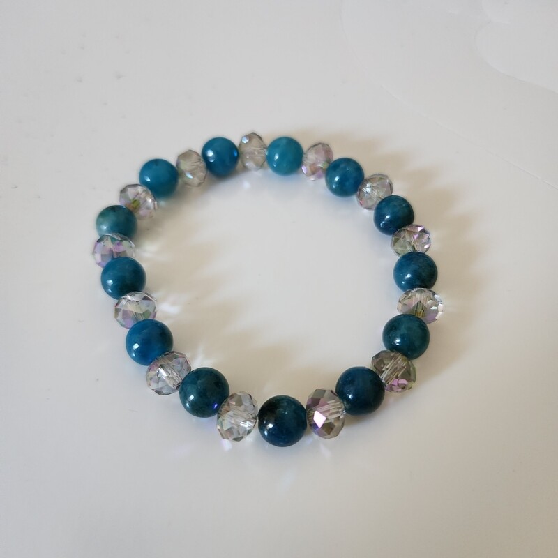 Blue apatite bracelet
