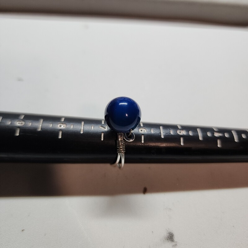 Blue apatite ring