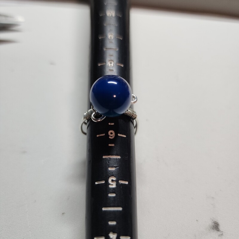 Blue apatite ring