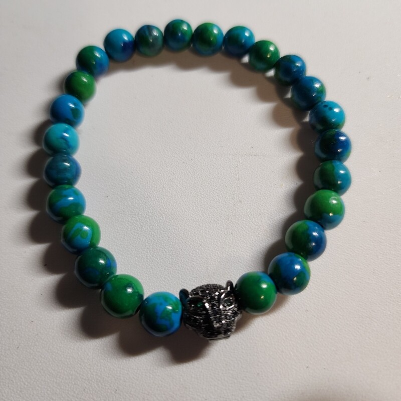 Mixed blue and green jade