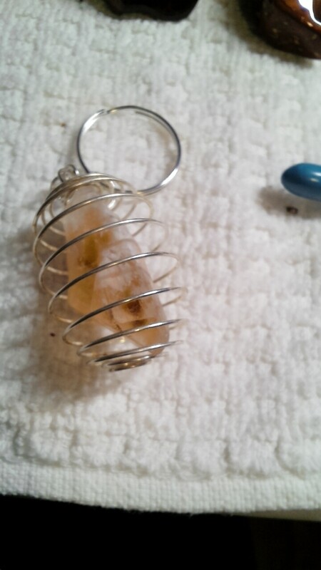 Keychain with citrine