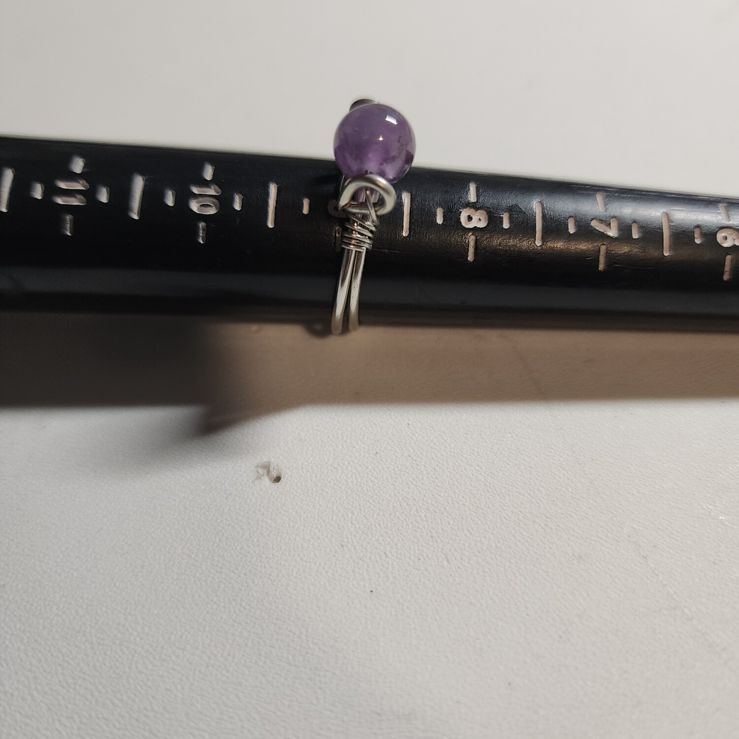 Adjustable ring - amethyst