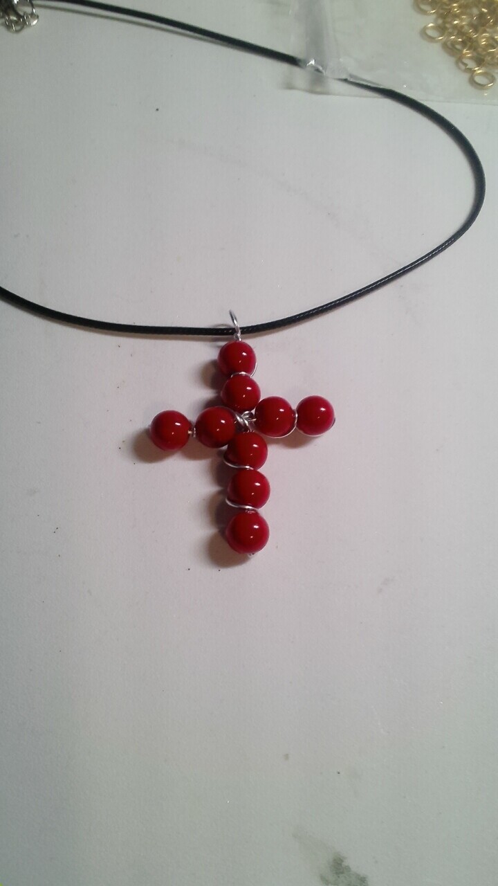 Red jade cross
