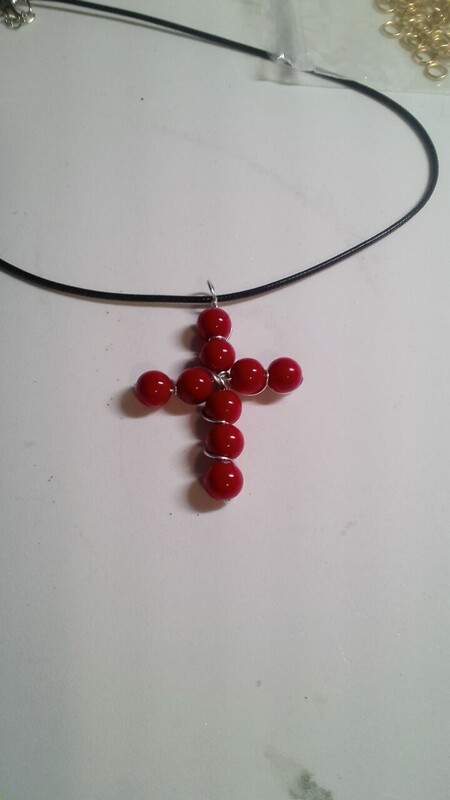 Red jade cross