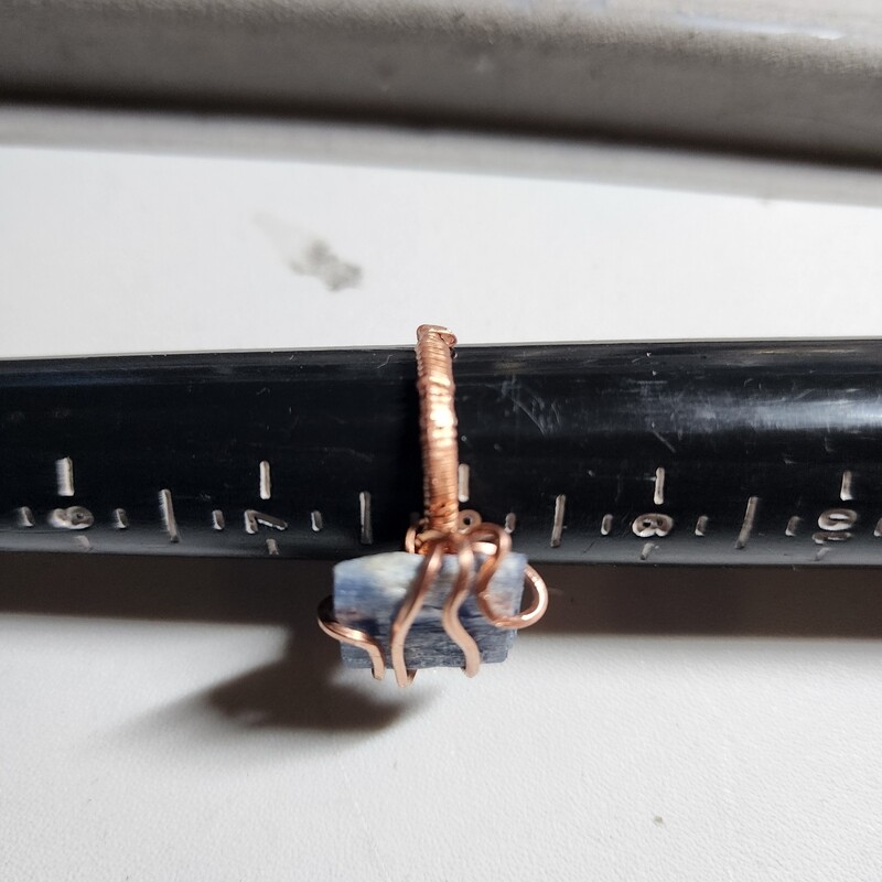 Azurite ring in copper