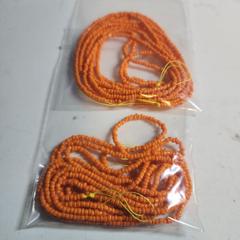 Plain orange waist bead