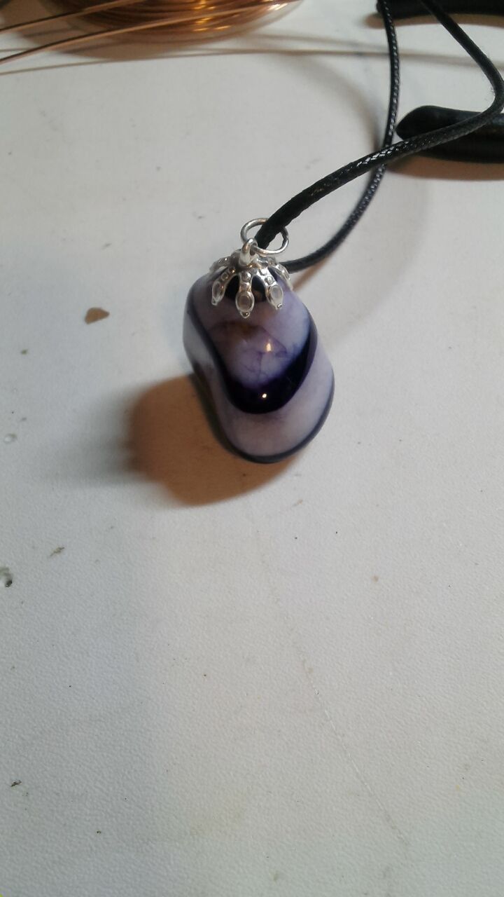 Stripped amethyst on bale