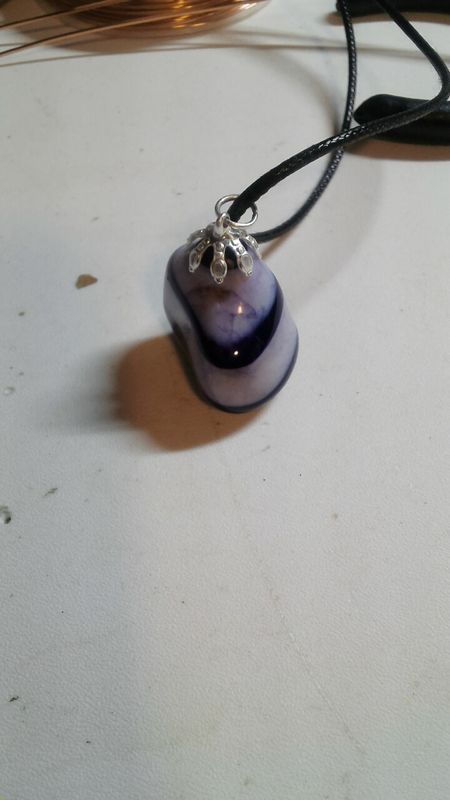 Stripped amethyst on bale