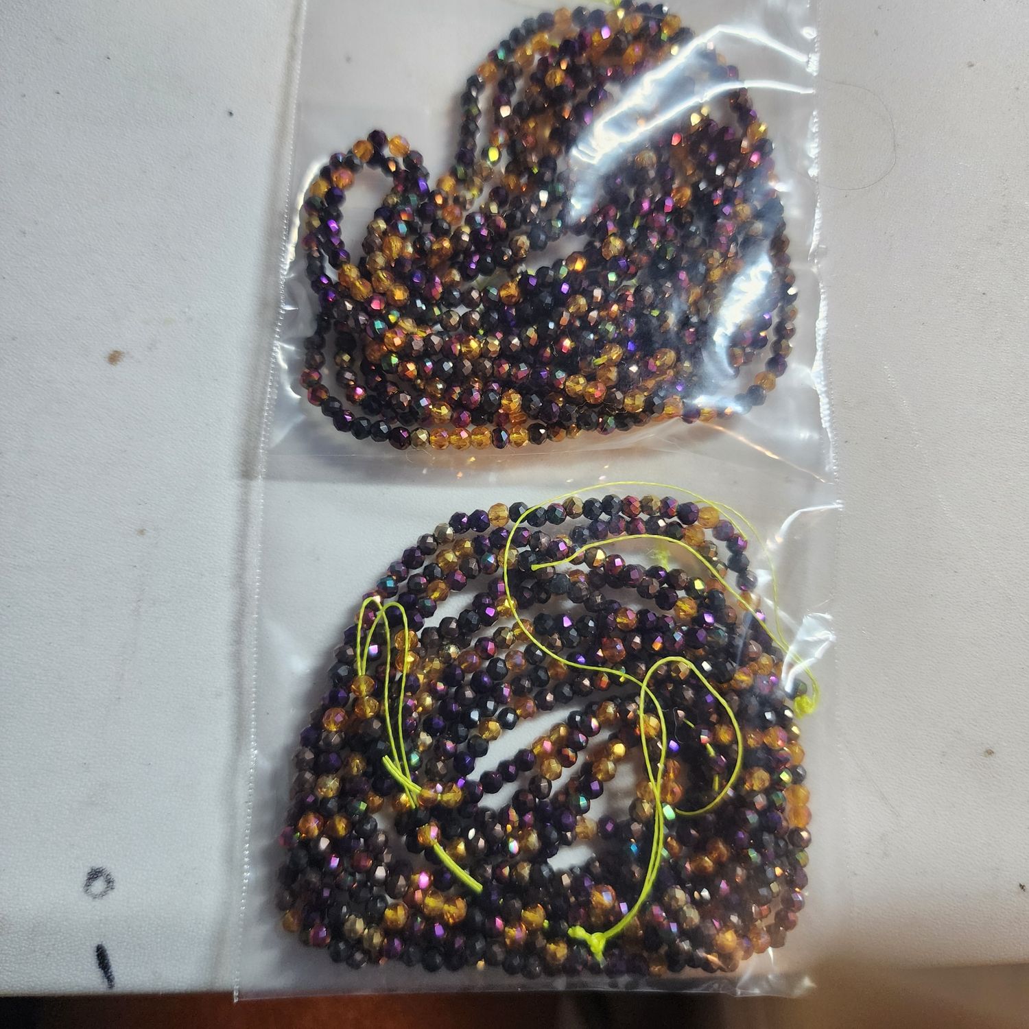 Black and yellow waist bead