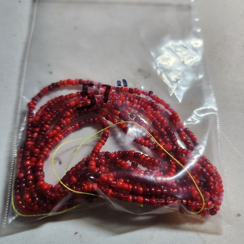 Cranberry waist bead