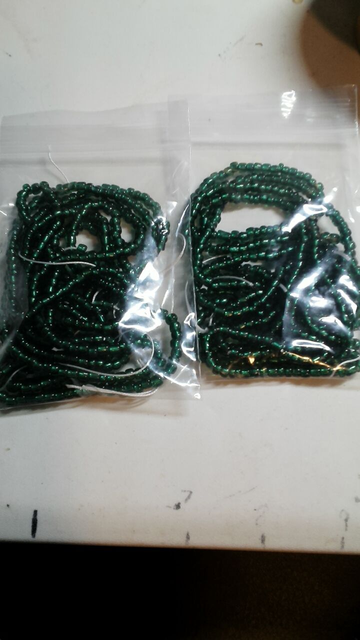 Emerald waist bead