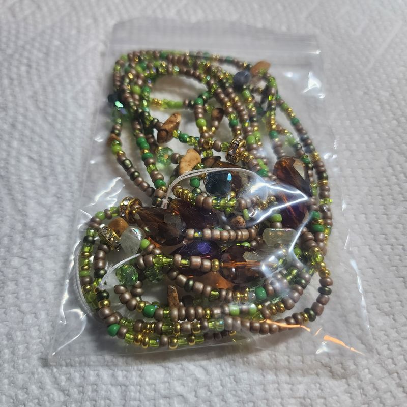 Autumn colored waist bead