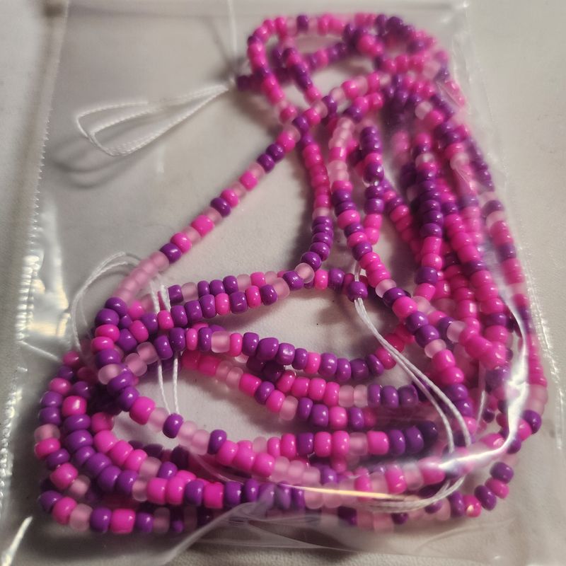 Bubble gum colored waist bead