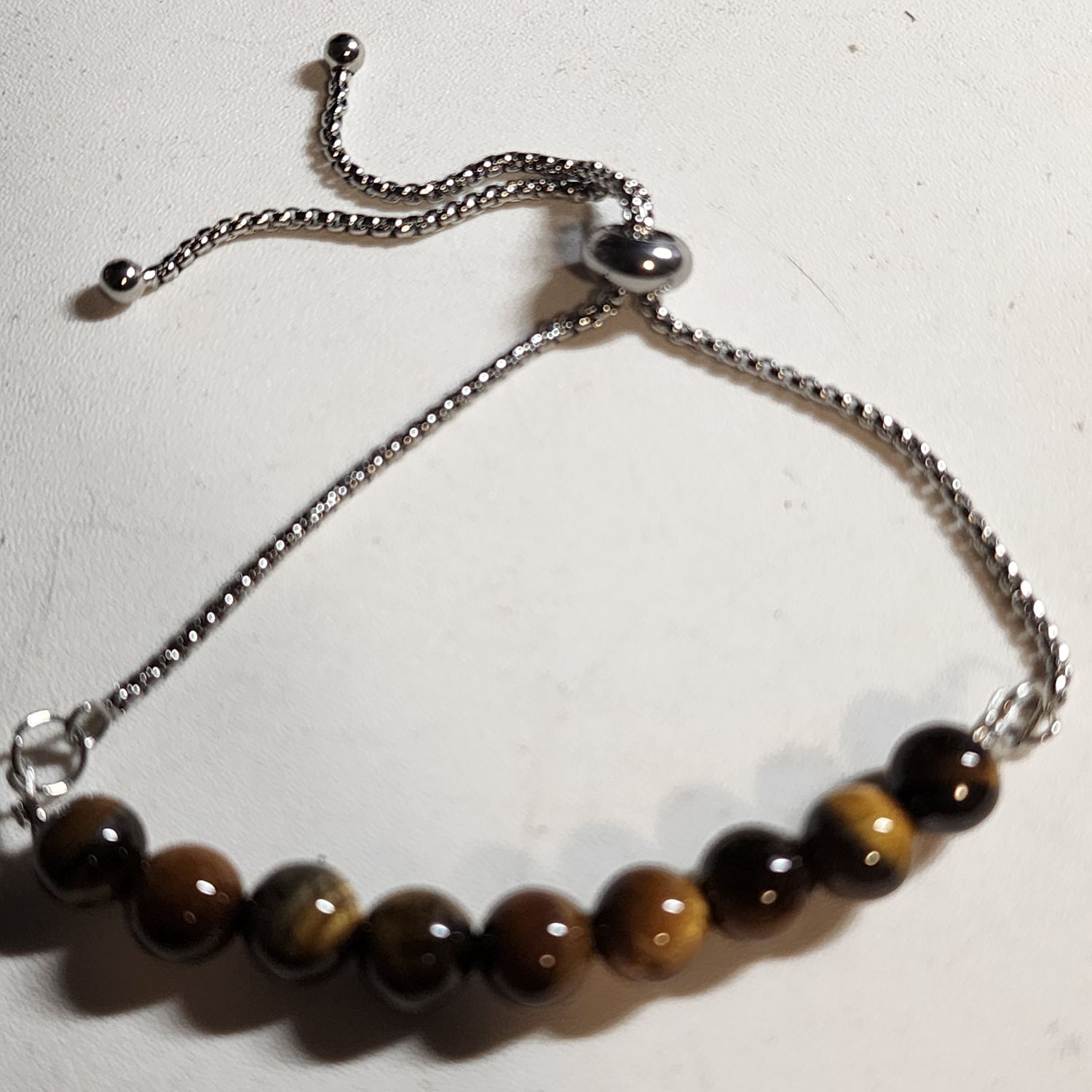 Tiger&#39;s eye adjustable bracelet