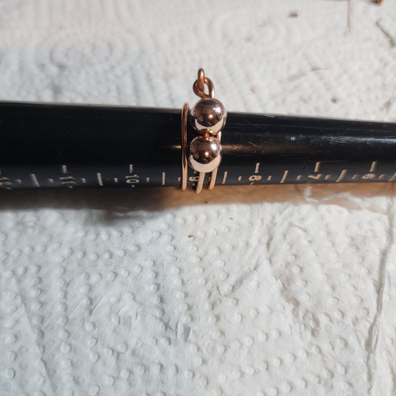 Rose gold hematite ring size 9