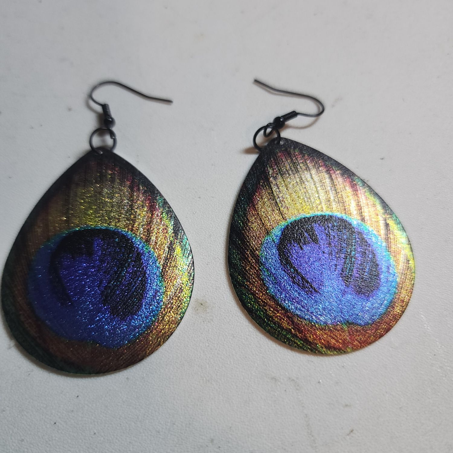 Peacock earrings