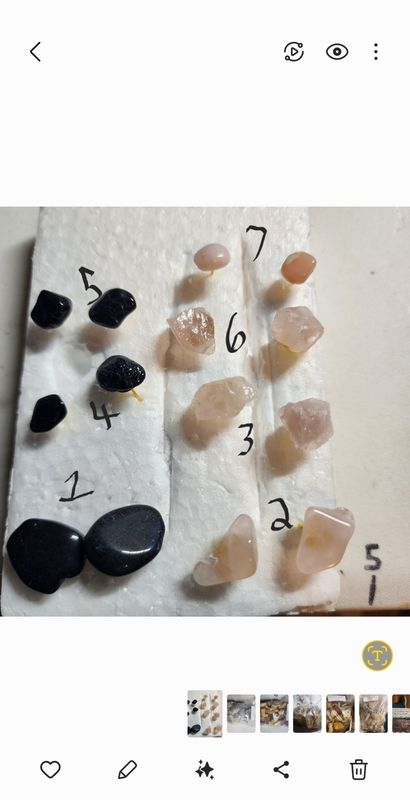 Black tourmaline and rose quartz post earrings