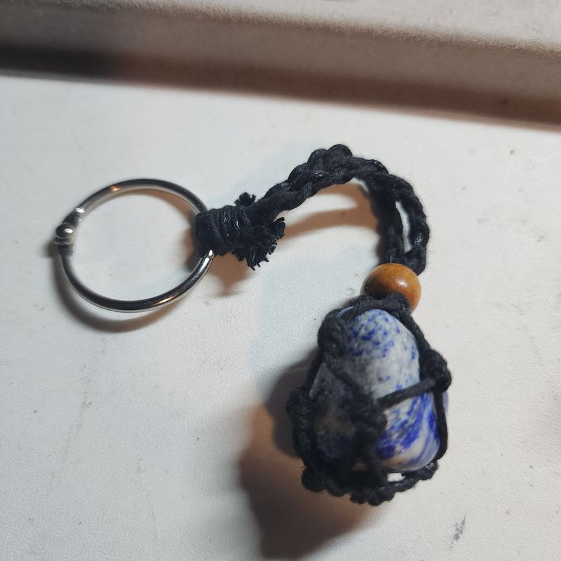 Lapis lazuli corded Keychain
