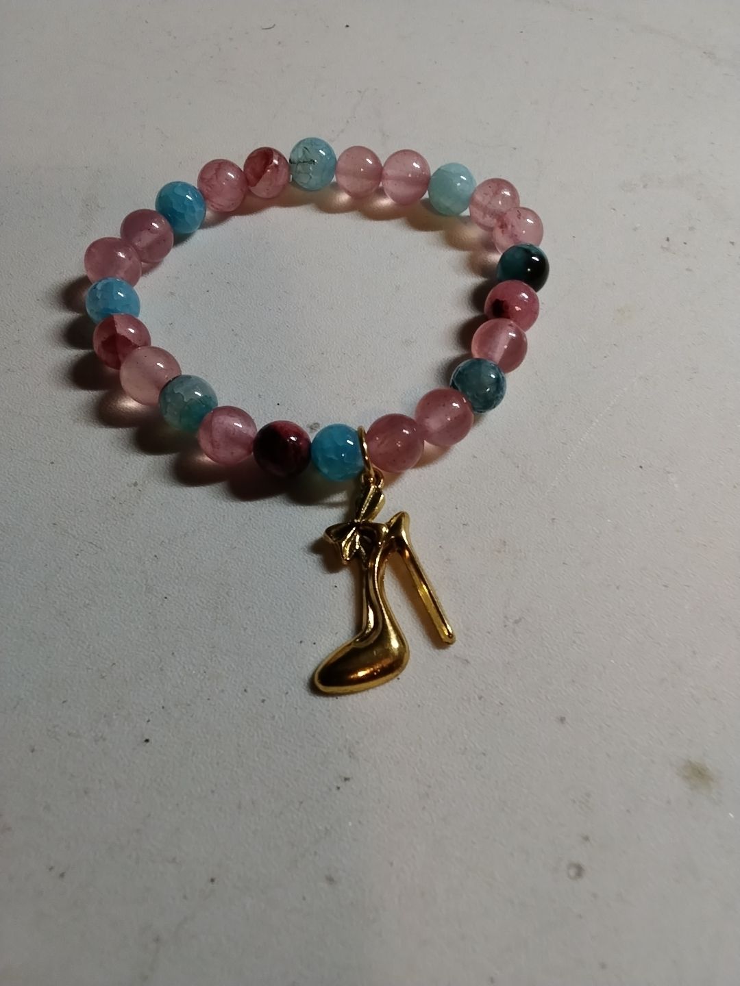 Cracked blue & pink jade bracelet Cracked blue & pink jade bracelet