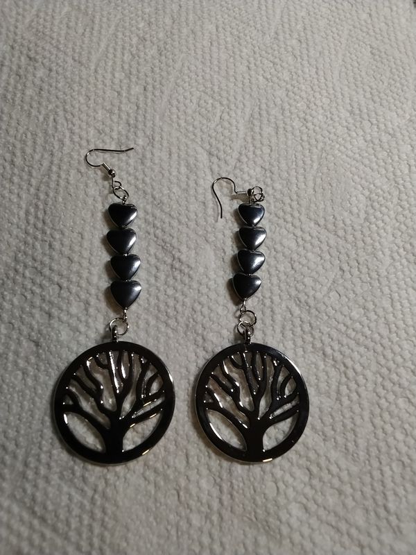 Silver tree of life earrings