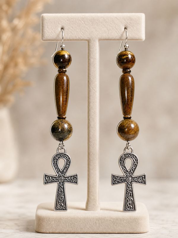 Tiger's eye earrings