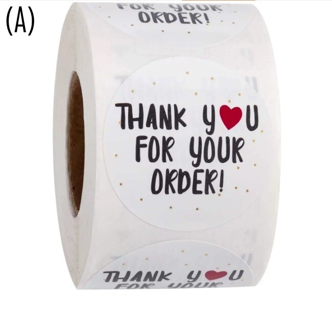 &#39;Thank you for your order&#39; stickers