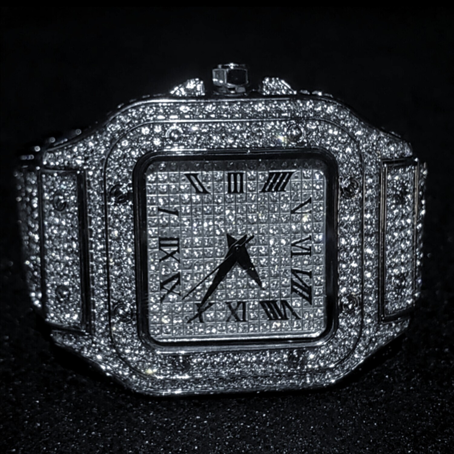 ​Classic Square Watch Luxury Full Diamond High Quality Quartz Watches Men Top Brand Original Iced Out Hip Hop Male Clock Hot Sale