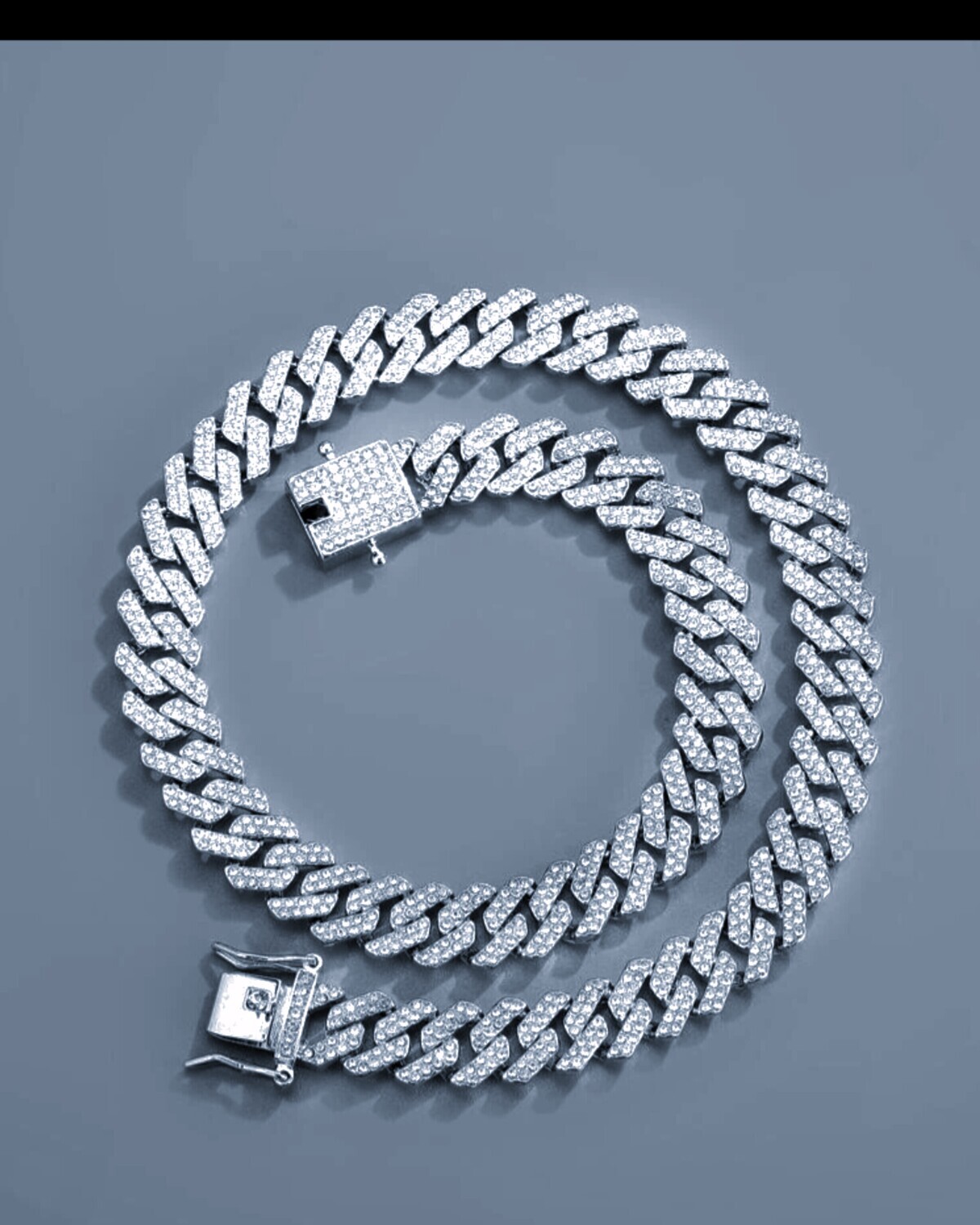 For Women Men Trendy Punk Hip Hop Style Rock Party Full Rhinestone Gorgeous Decor Chain Necklace Alloy Material for Party