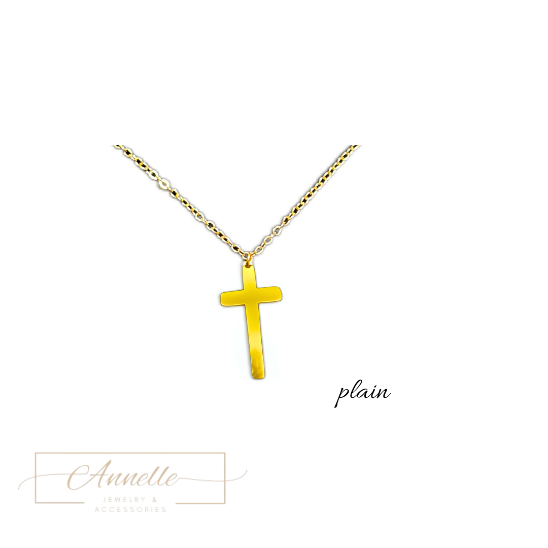 &#39;plain cross&#39; necklace