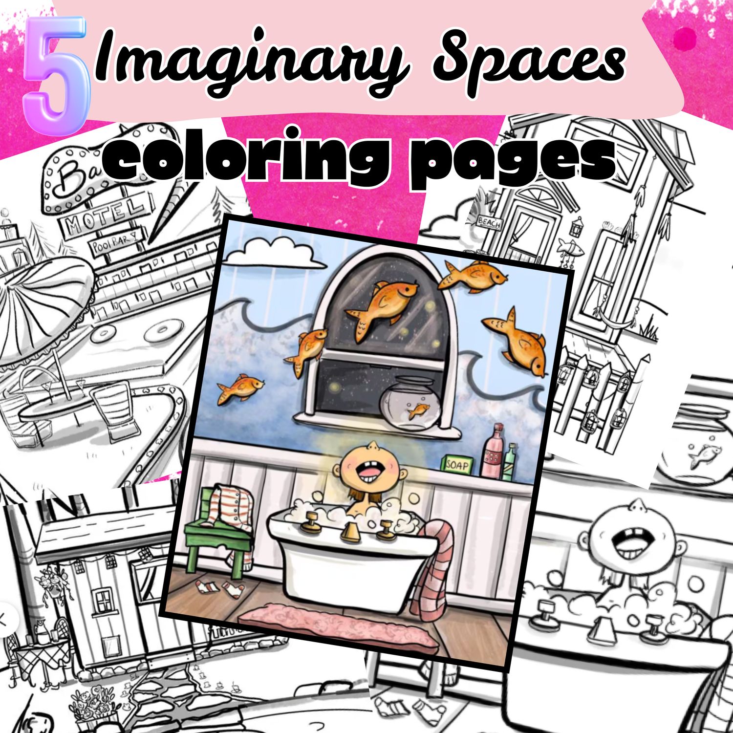 Imaginary Spaces Coloring Page