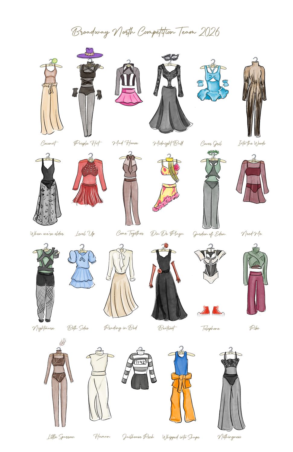 2026 Comp Team Group Dance costume Poster